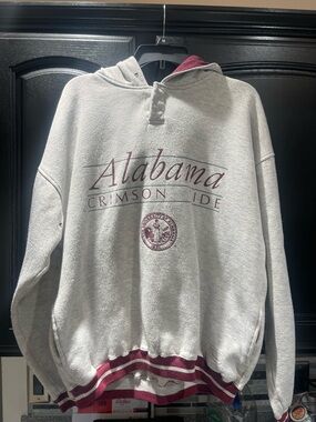 VTG Gear For Sports Crimson Alabama Crimson Tide Vintage Pullover Hoodie Sz L